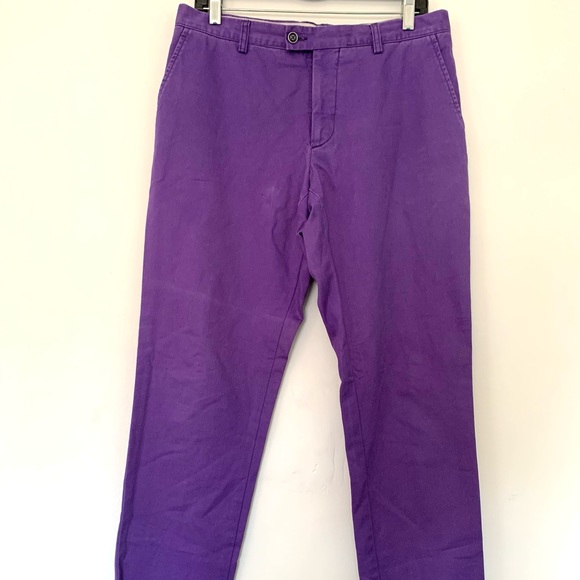 Purple Cotton Etro Pants - Picture 1 of 4